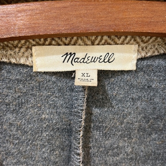 MADEWELL Stanza Herringbone Coat Wool Blend Camel Color Size XL - Picture 12 of 16